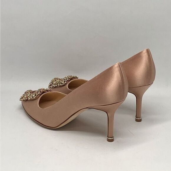 Manolo Blahnik Hangisi 70 Embellished Satin Pumps size 36.5 - Picture 4 of 13